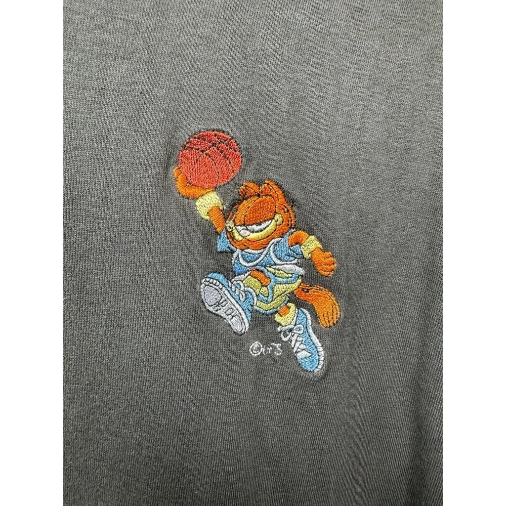 1980 Blitzz Studios Garfield Embroidered T-Shirt, Large Single Stitch Vintage - Picture 3 of 8